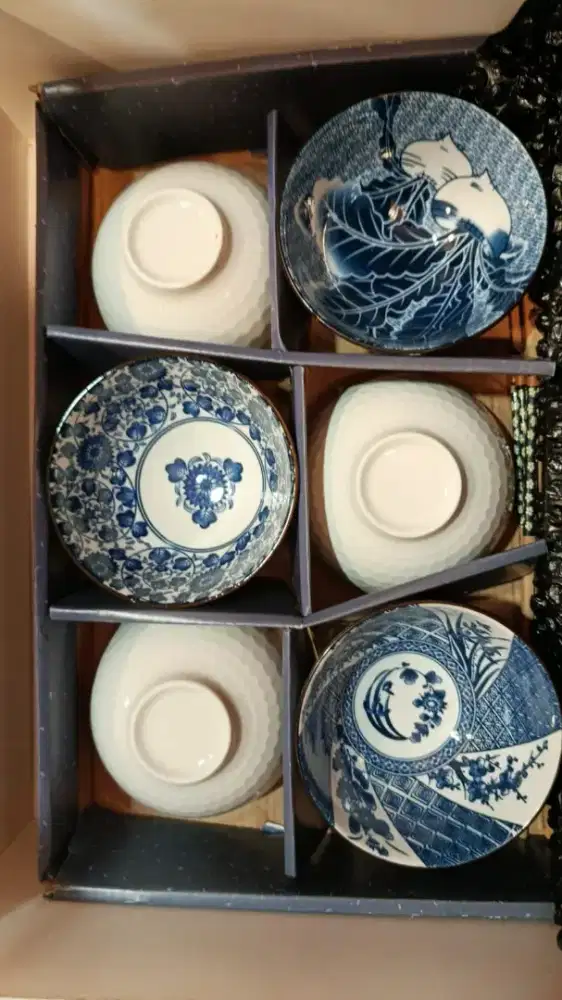 Mangkok Isi 6 Baru Motif Biru