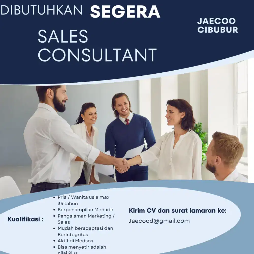 Dibutuhkan Sales Consultant