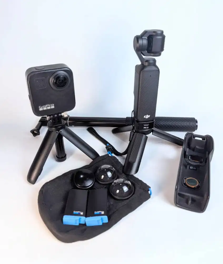 GoPro Max 360 & DJI Pocket 3 Paket Lengkap Action Cam Gimbal Kamera