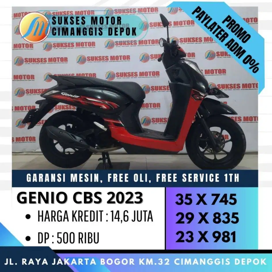DP 500 GENIO CBS 2023 CASH KREDIT PROMO CICILAN RINGAN [SUKSES MOTOR]