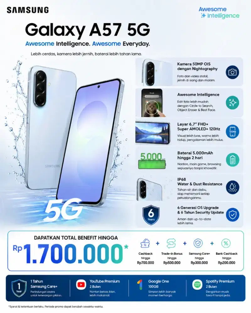 Samsung Galaxy A57 5G Cicilan mulai dari 500rbuan