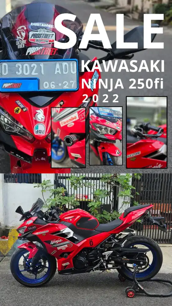 Kawasaki ninja 250fi 2022 lengkap, barang terawat