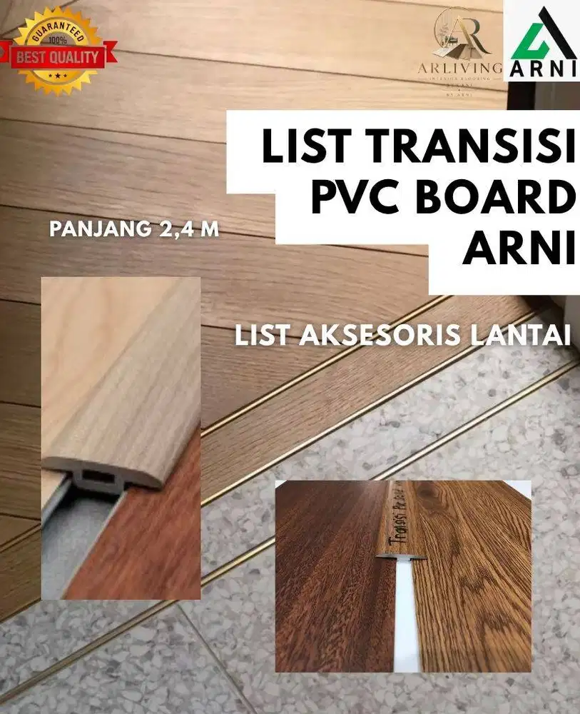 LIST TRANSISI PVC MOTIF KAYU – AKSESORIS LANTAI PREMIUM 2,4 M