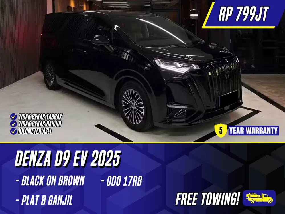 Denza D9 EV 2025 Black on Brown Hitam D 9 Listrik Electric