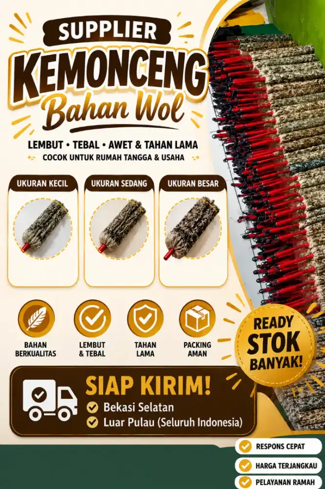 Kemoceng Bahan Woll kualitas premium Bekasi selatan