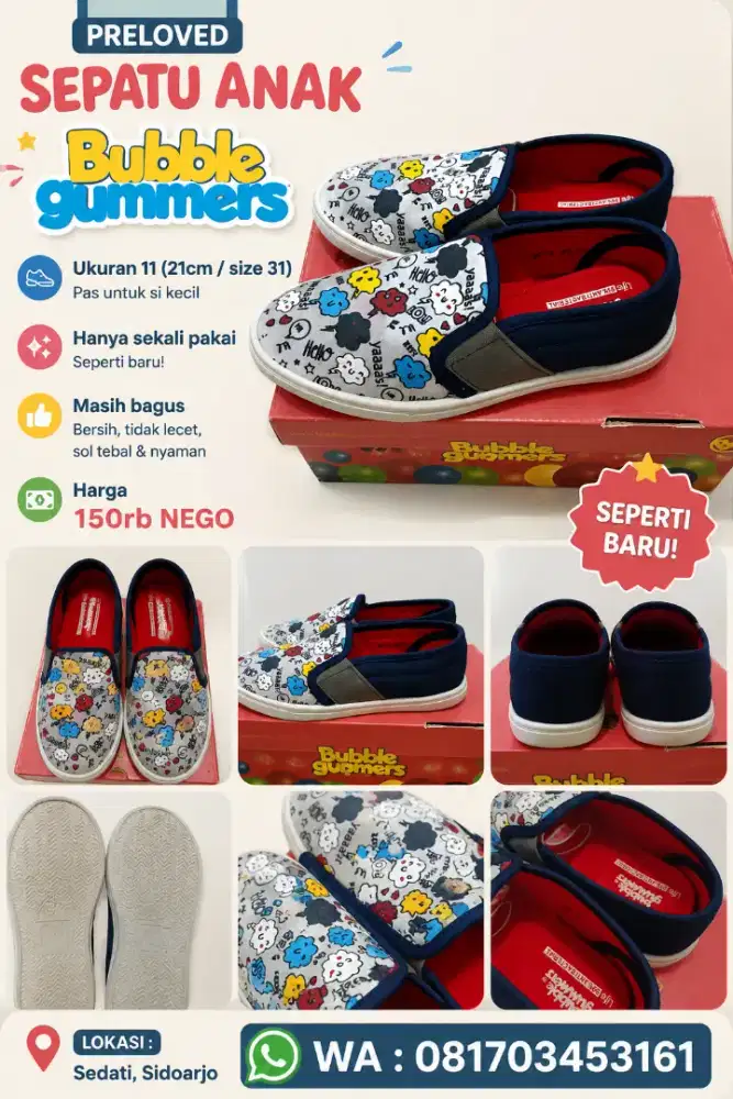 Dijual preloved sepatu anak