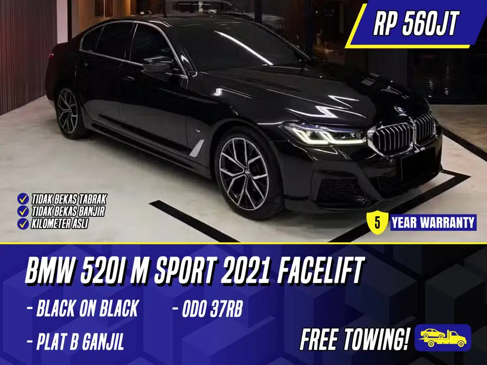 BMW 520i M Sport 2021 Facelift Black Hitam 520 i MSport G30