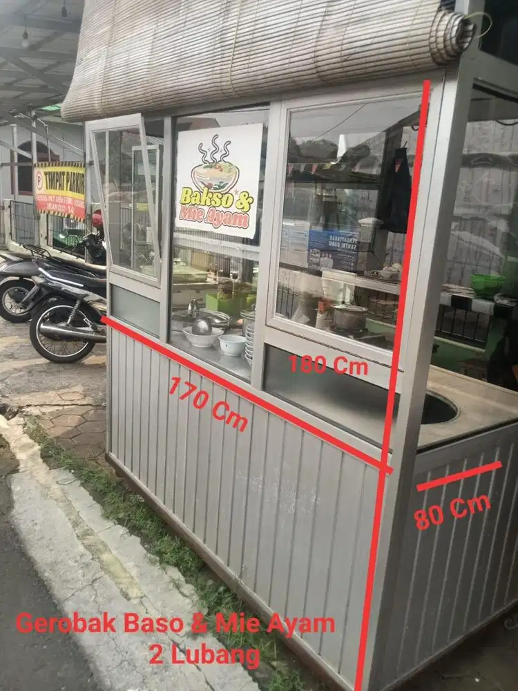 Jual Set Gerobak bakso + Etalase Es