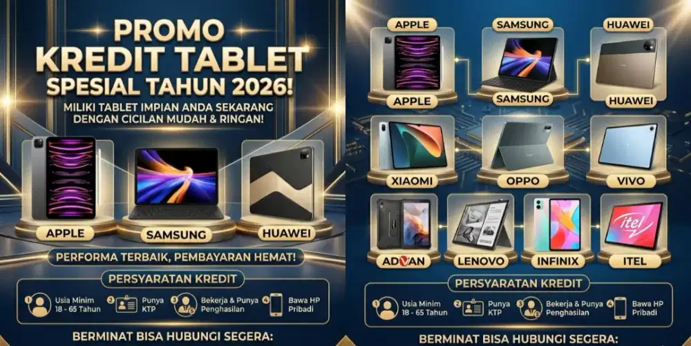 Promo kredit Pad / Tablet Apple.xiaomi. huawei. Dll