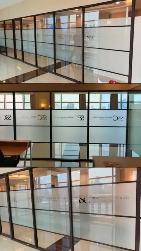 Jasa pasang sticker kaca film gedung kantor rumah ruko