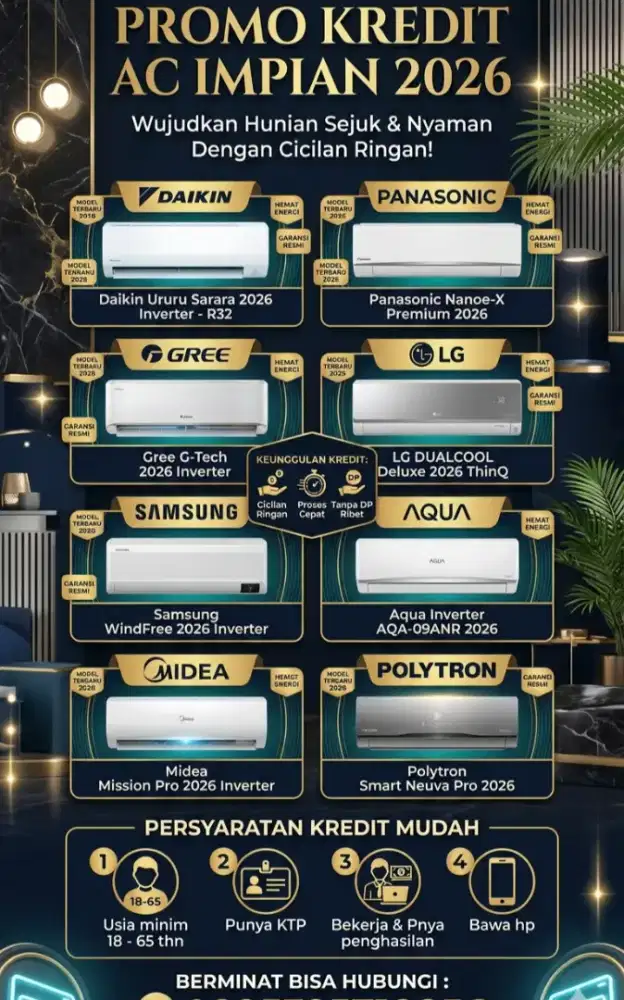 Promo Kredit Ac by indodana finance. Berbagai merek & ukuran