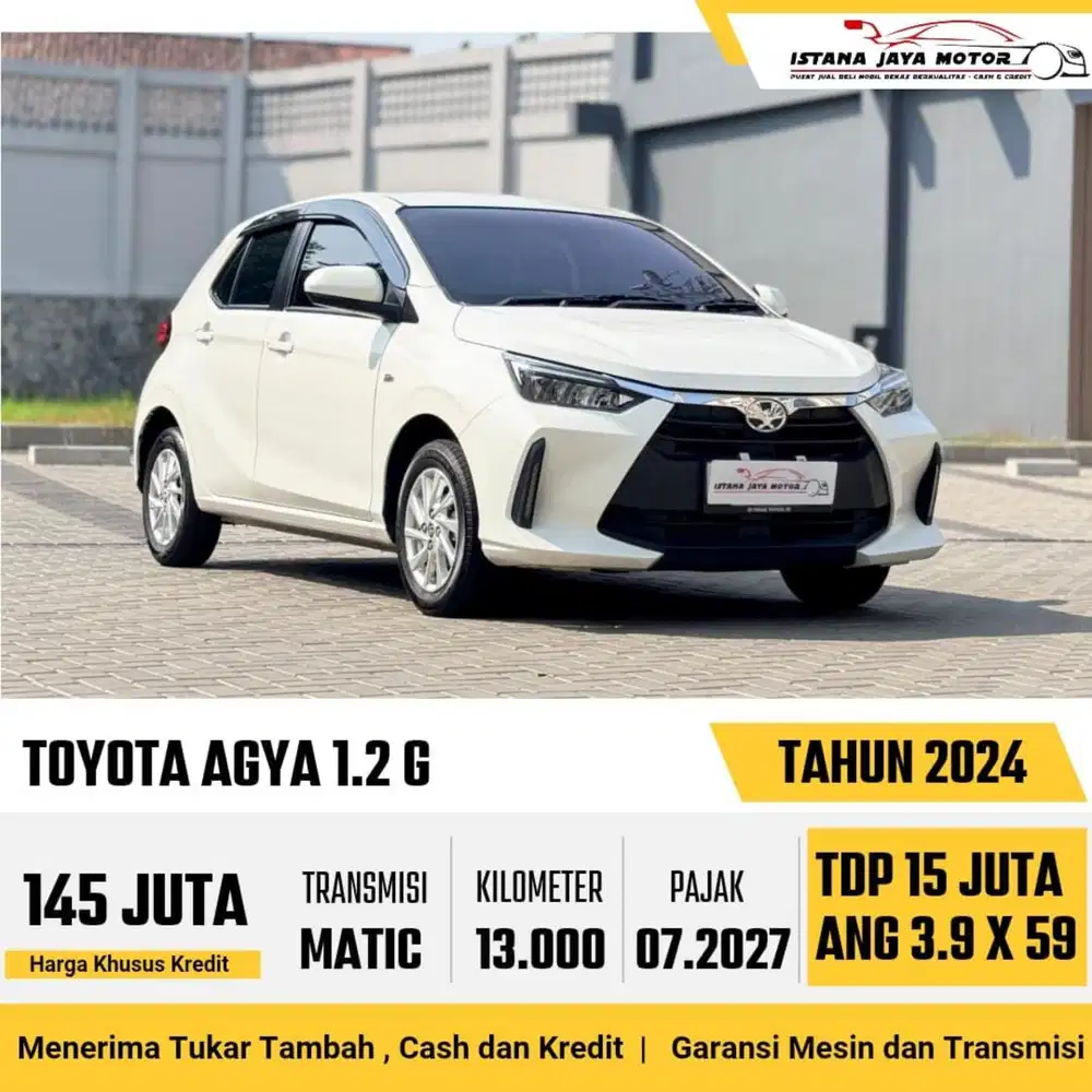Toyota Agya G AT th 2024 #istana jaya motor