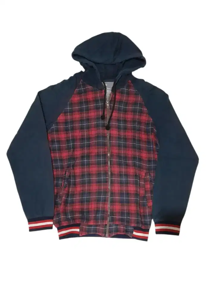 hoodie motif flanel preloved