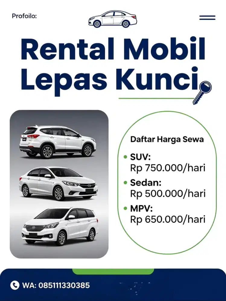 Rental mobil murah bisa lepas kunci