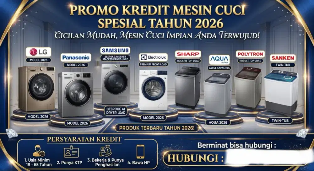 Promo kredit mesin cuci by indodana finance. Ready Berbagai merek
