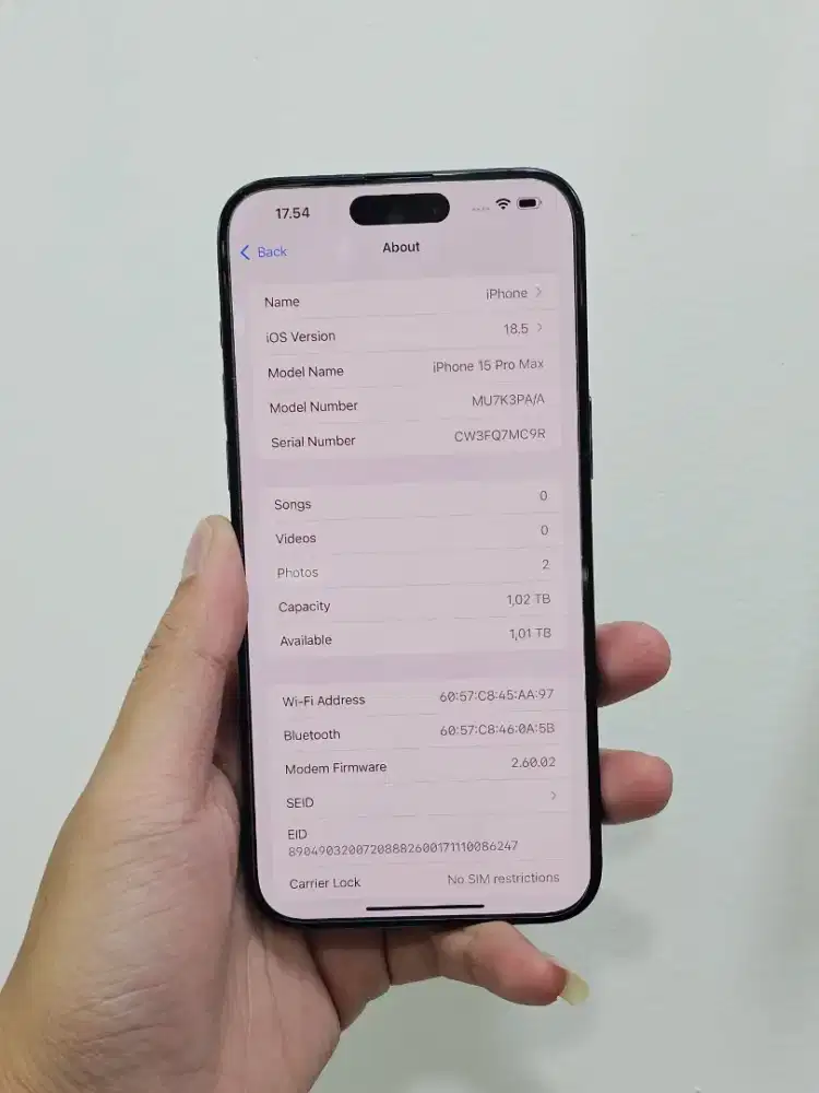 Iphone 15 pro max 1TB bh 11 cc 28