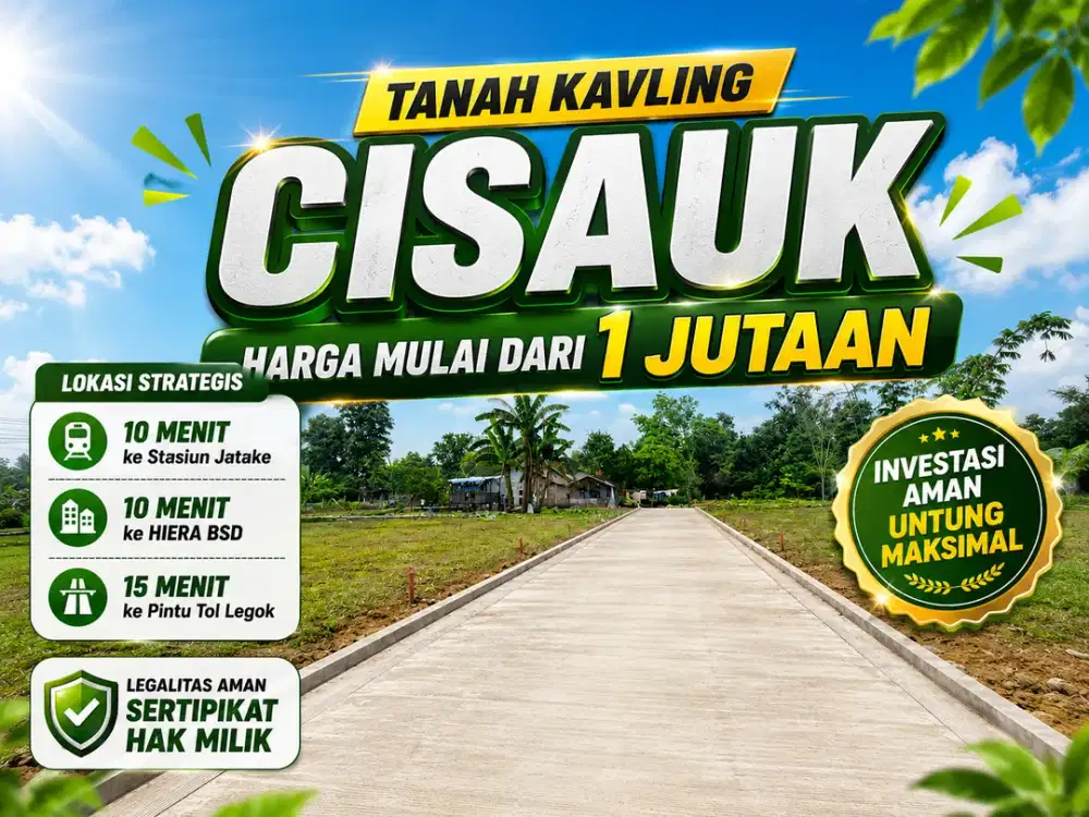Kavling Dekat HIERA BSD, SHM Hanya 1 Jt-an