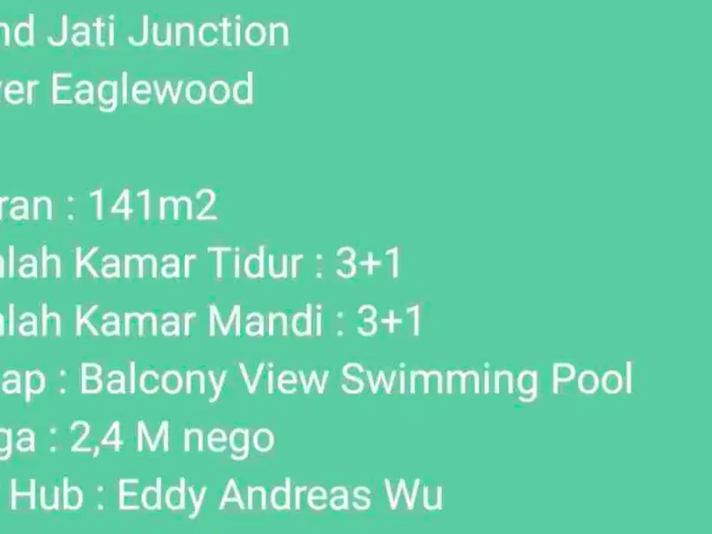 Apartemen Grand Jati Junction Murah