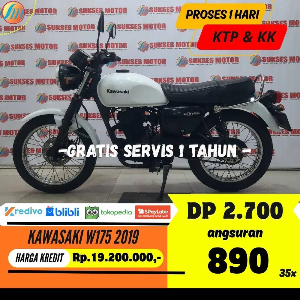 KAWASAKI W175 2019 KREDIT MURAH ANGSURAN TERJANGKAU BERGARANSI