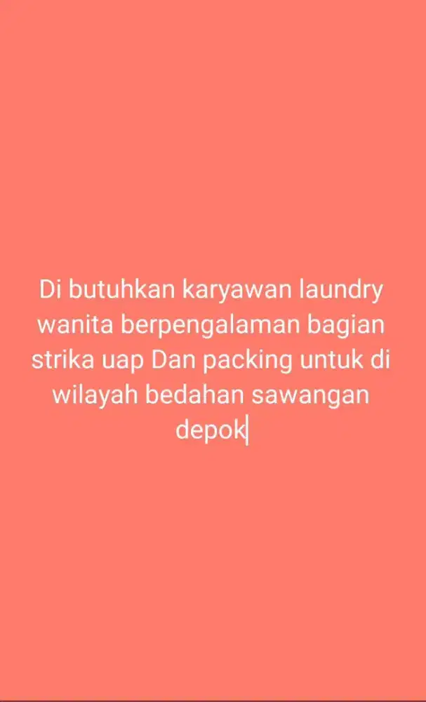 Karyawan laundry