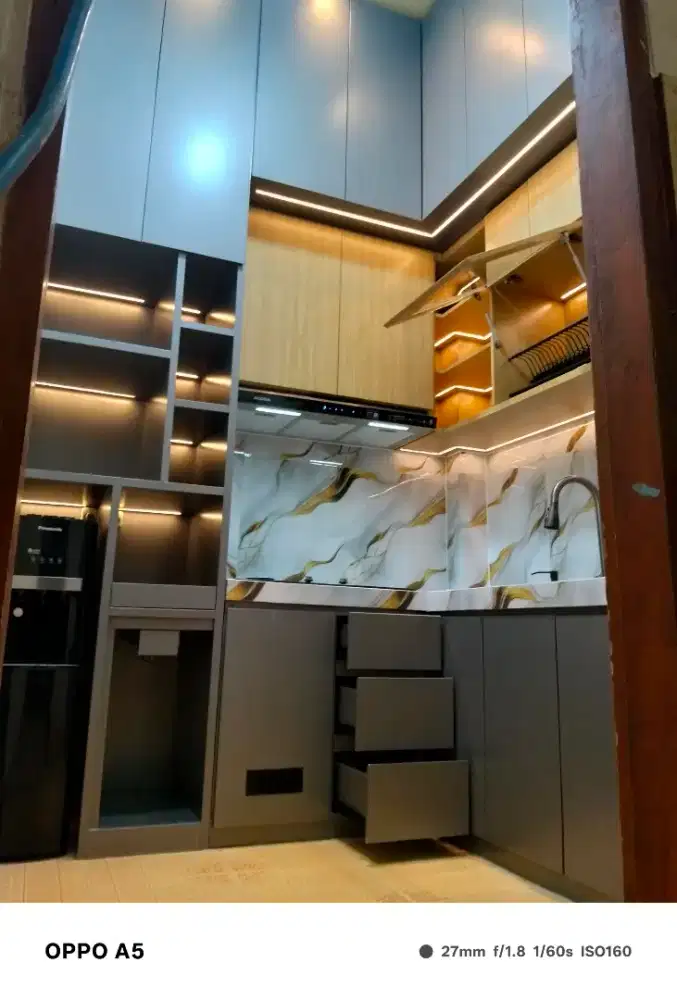 Kitchen set aluminium double layer anti rayap tahan