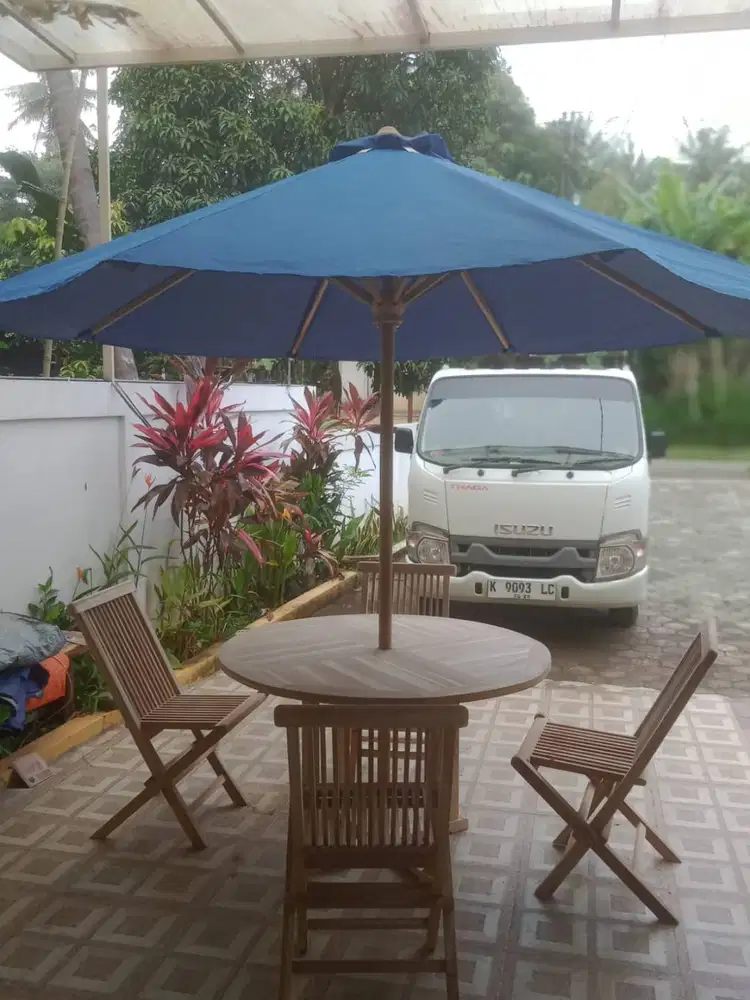 Meja payung taman jati