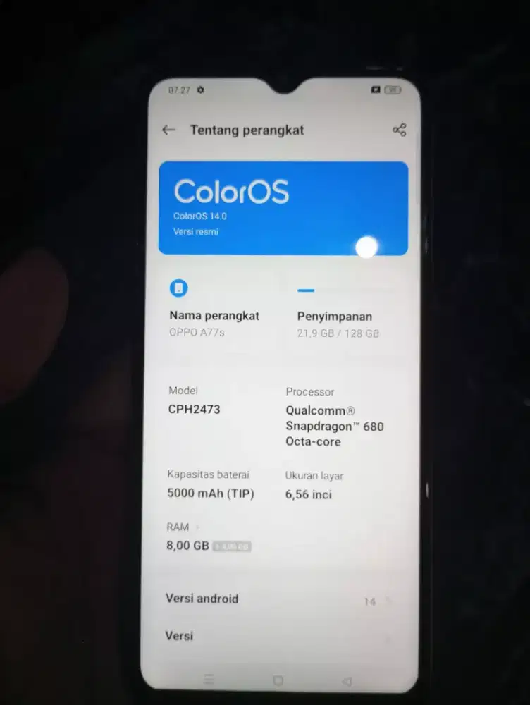Oppo A77S (Full Shet)