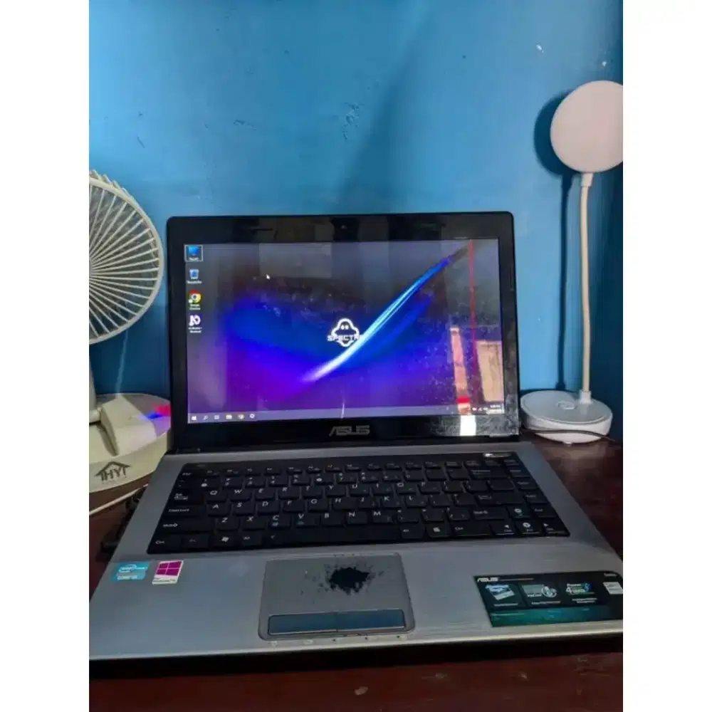 Laptop ASUS A43E Core I3, RAM 4GB Sudah Pakai SSD, Windows 10