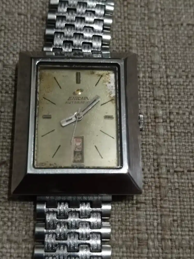 Jam Rare Enicar Sherpa star Automatic kaca Safir Vintage