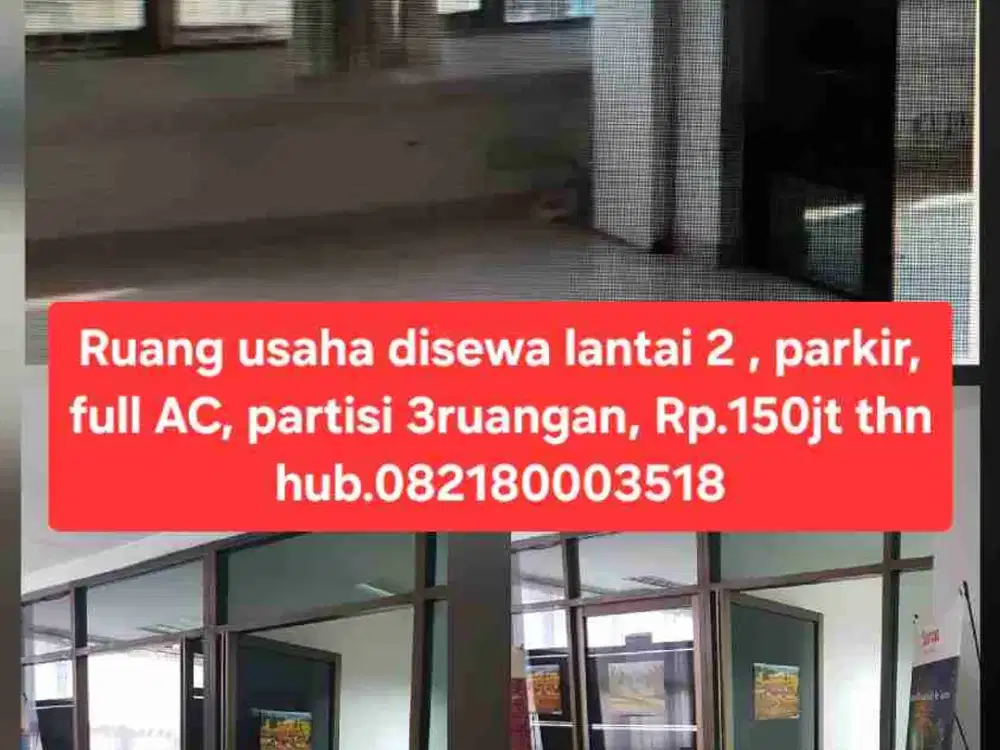 ruang usaha disewakan. lantai 2.