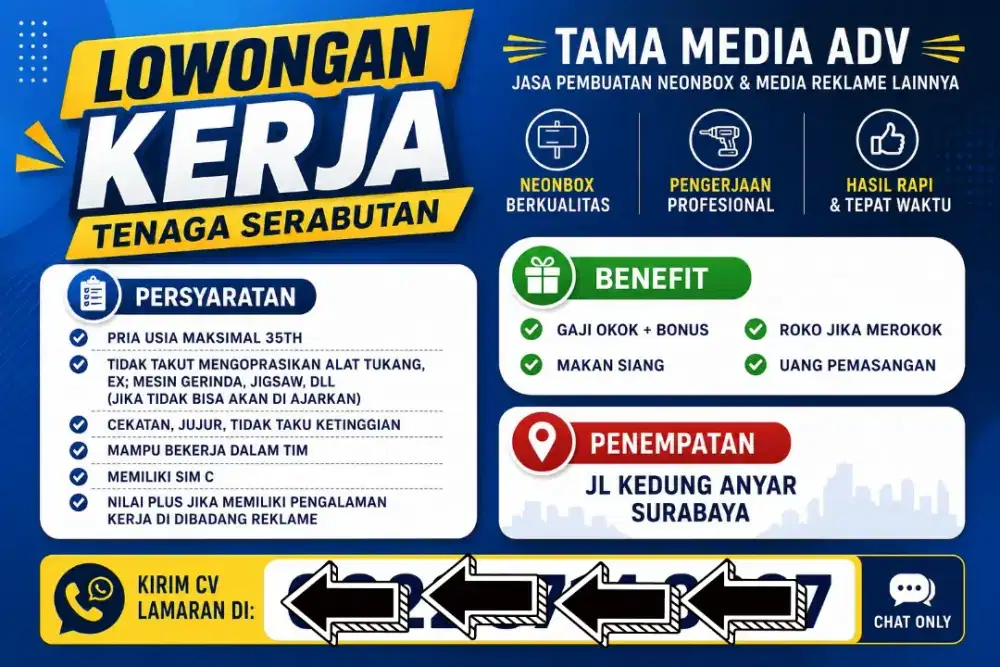 Dicari tenaga serabutan ( Hanya yg serius)
