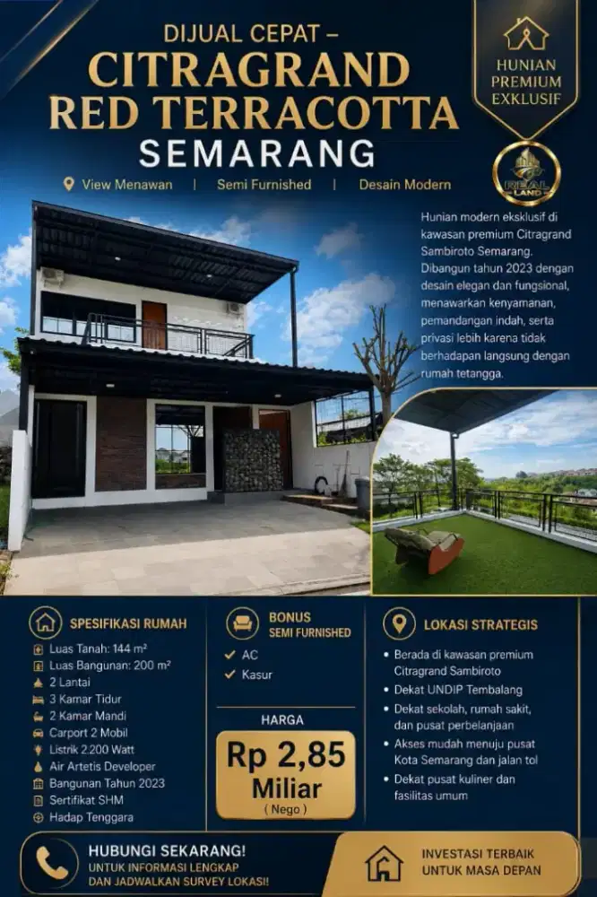 RUMAH CITRAGRAND RED TERRA COTTA SEMARANG