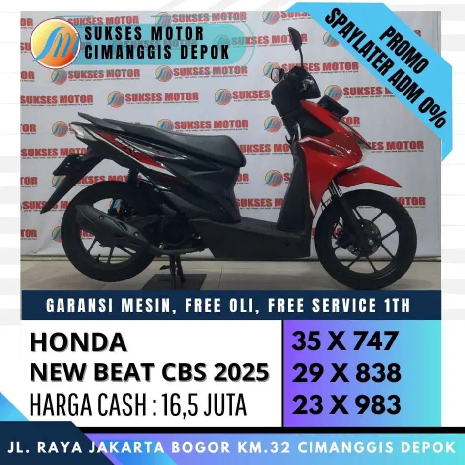 NEW BEAT CBS 2025 CASH KREDIT CICILAN RINGAN [FREE SERVICE 1 TH]