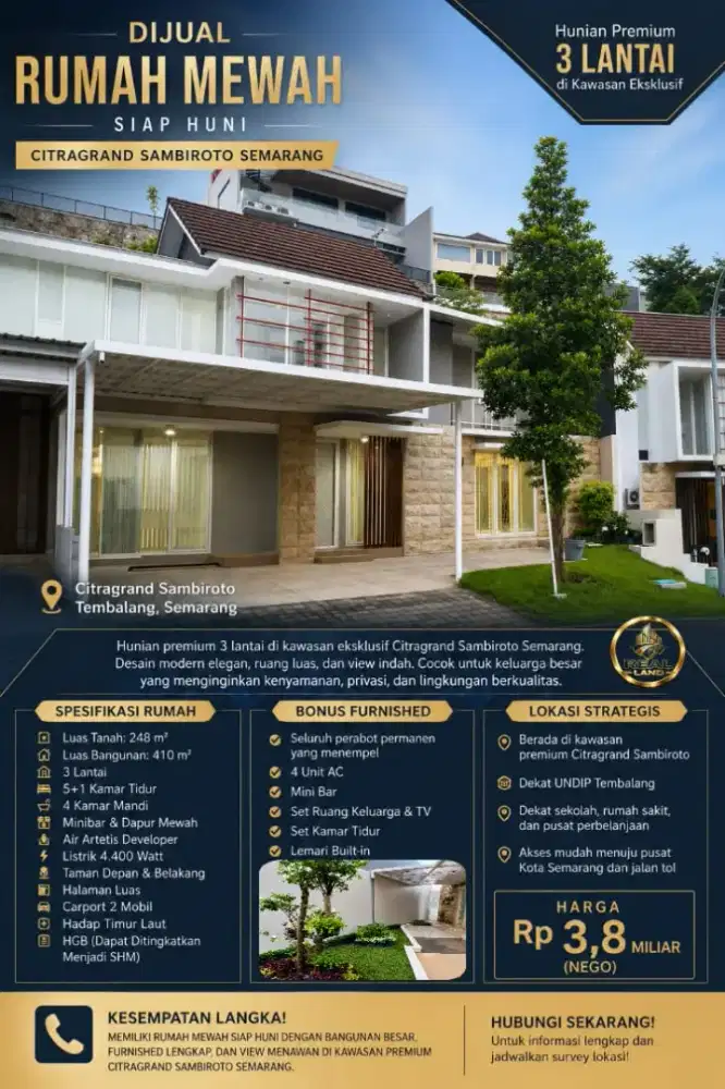 RUMAH DIJUAL CITRAGRAND SEMARANG SIAP HUNI