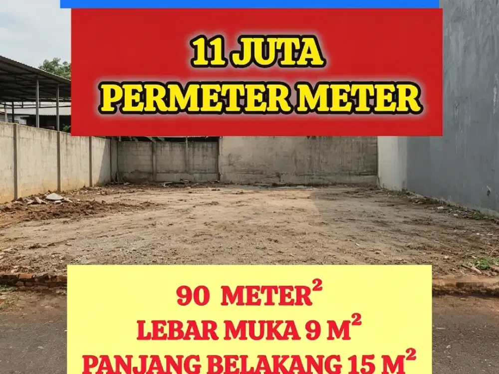 Tanah dijual 90meter Dalam cluster