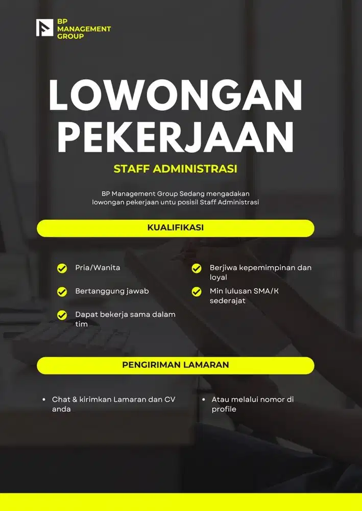Loker Bandung staff administrasi