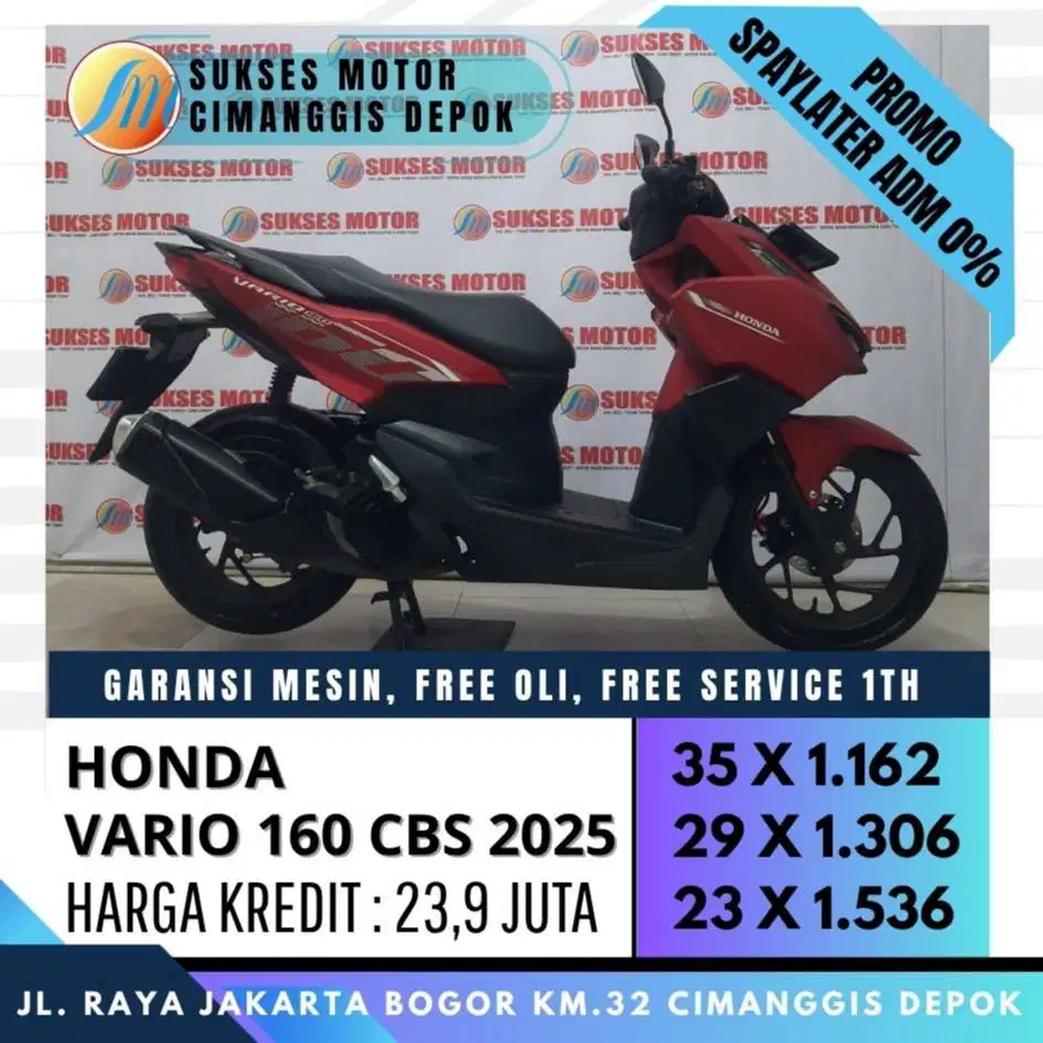 NEW VARIO 160 CBS 2025 CASH KREDIT CICILAN RINGAN {SUKSES MOTOR]