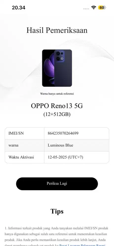Oppo reno 13 5g 12+12/256