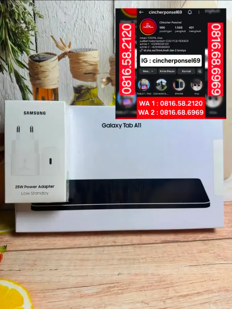 PROMI Jual tab BARU SAMSUNG GALAXY TAB A11 lte bisa pakai SIM RESMI