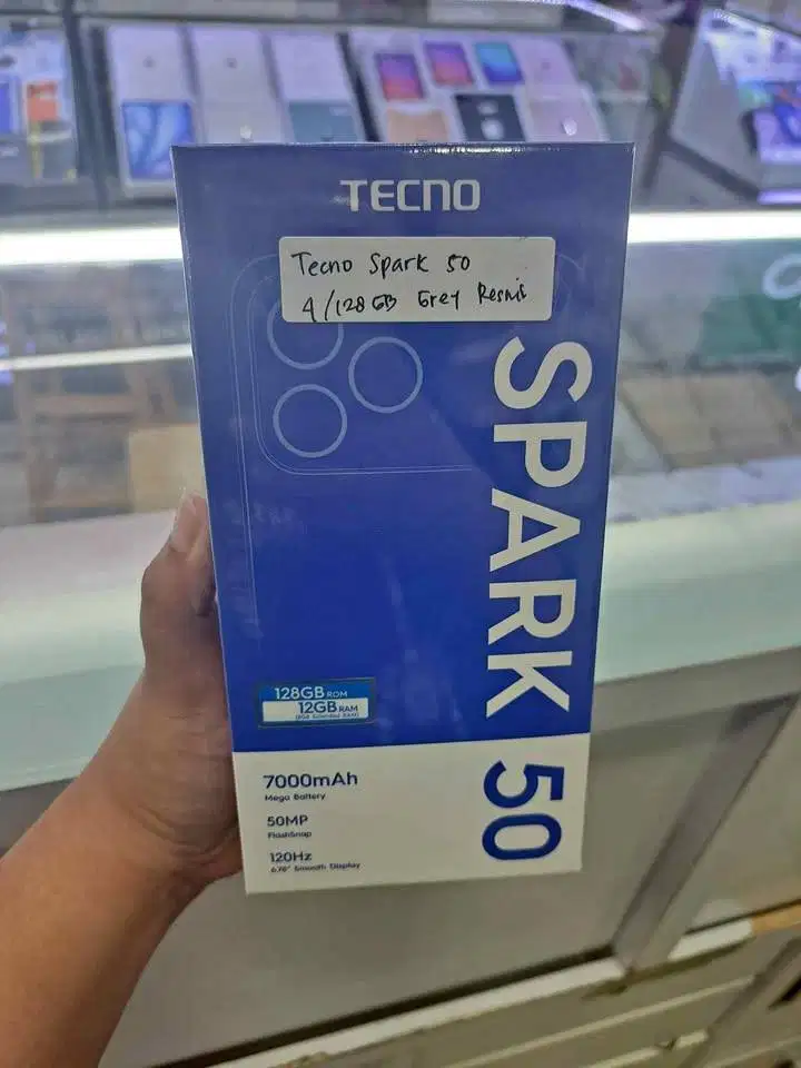 Tecno Spark 50 4/128GB Gray New Segel Garansi Resmi