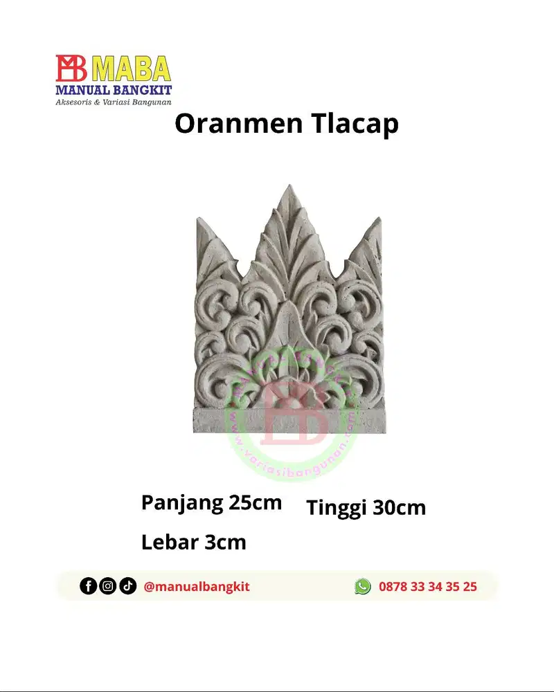 Ornamen Tlacap GRC Motif Sulur