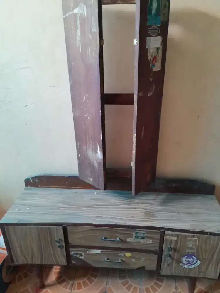 Meja rias Kayu Jati asli