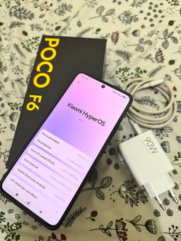 WTS(want to sell) POCO F6 8GB + 4GB / 256GB Kondisi sangat mulus