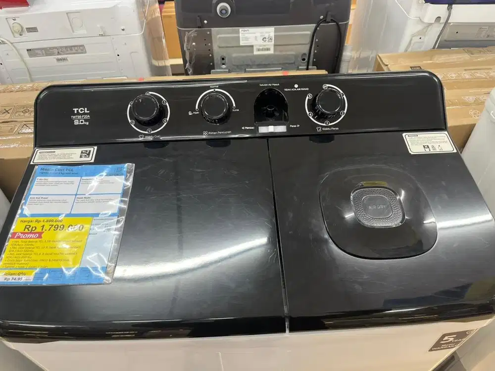 MESIN CUCI TCL 9KG CICILAN KREDIVO ERABLUE CEGER RAYA