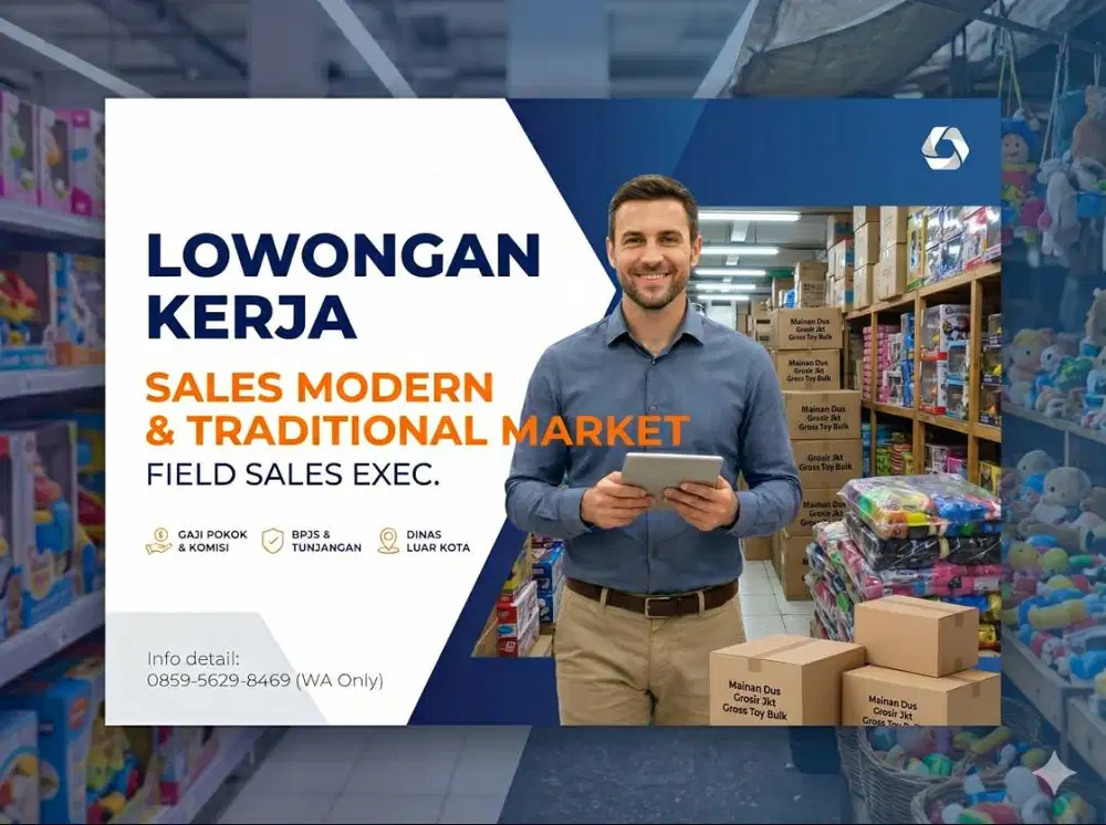 Salesman Marketing Berpengalaman Mainan Anak - Dalam & Luar Kota
