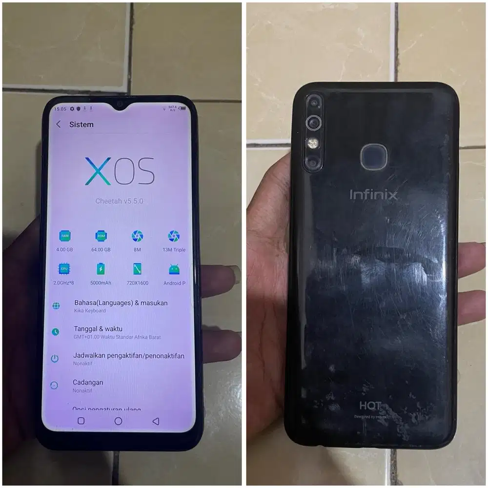 INFINIX HOT 8 RAM 4/64 (SIDIK JARI ON)