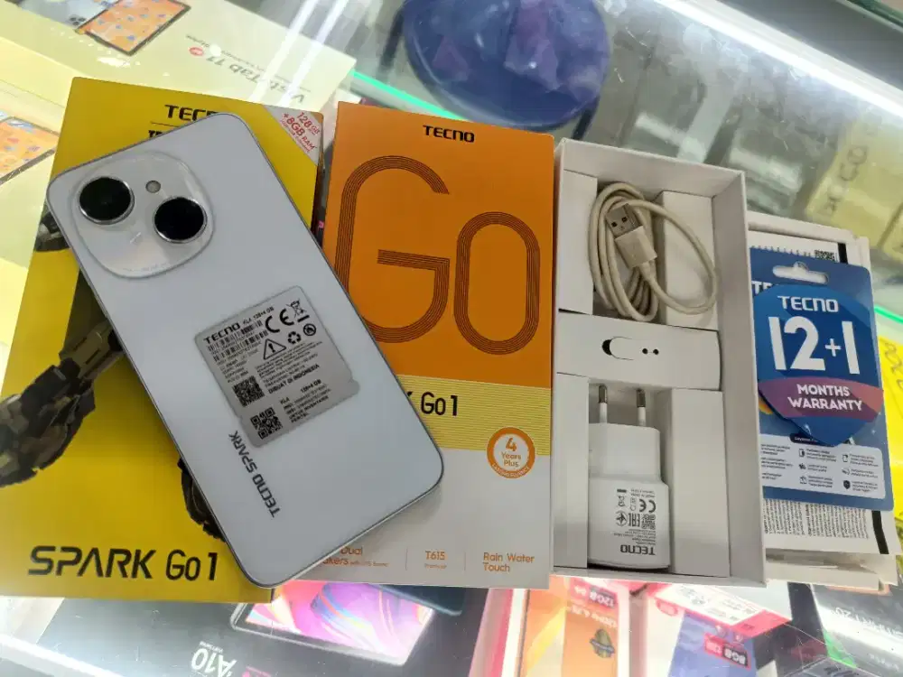 DIJUAL HP TECNO SPARK GO1 RAM 4+4/128GB FULLSET MULUS NOMINUS