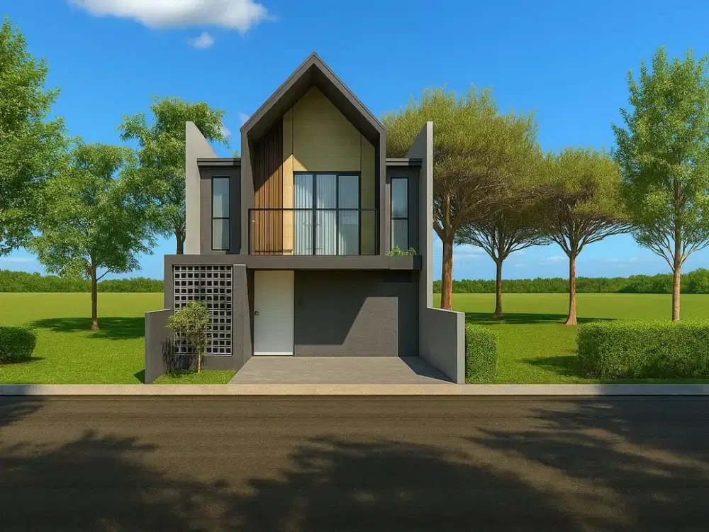 Rumah 2 Lantai Kotabaru Jambi, Desain Scandinavian Modern