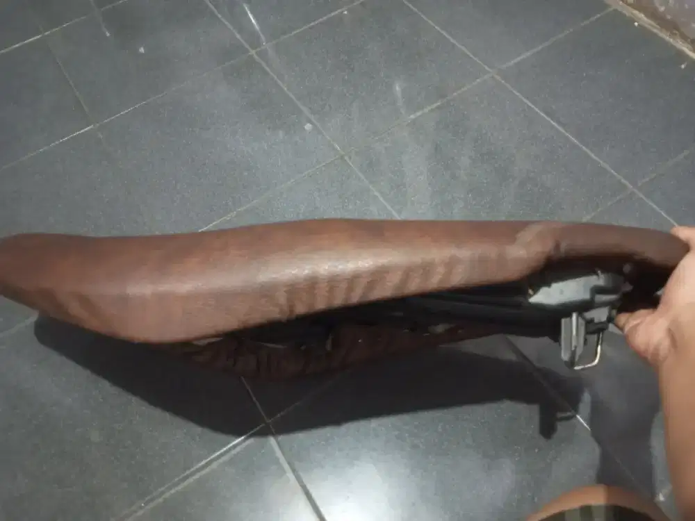 Jok Motor Mio Smile kulit coklat tebal