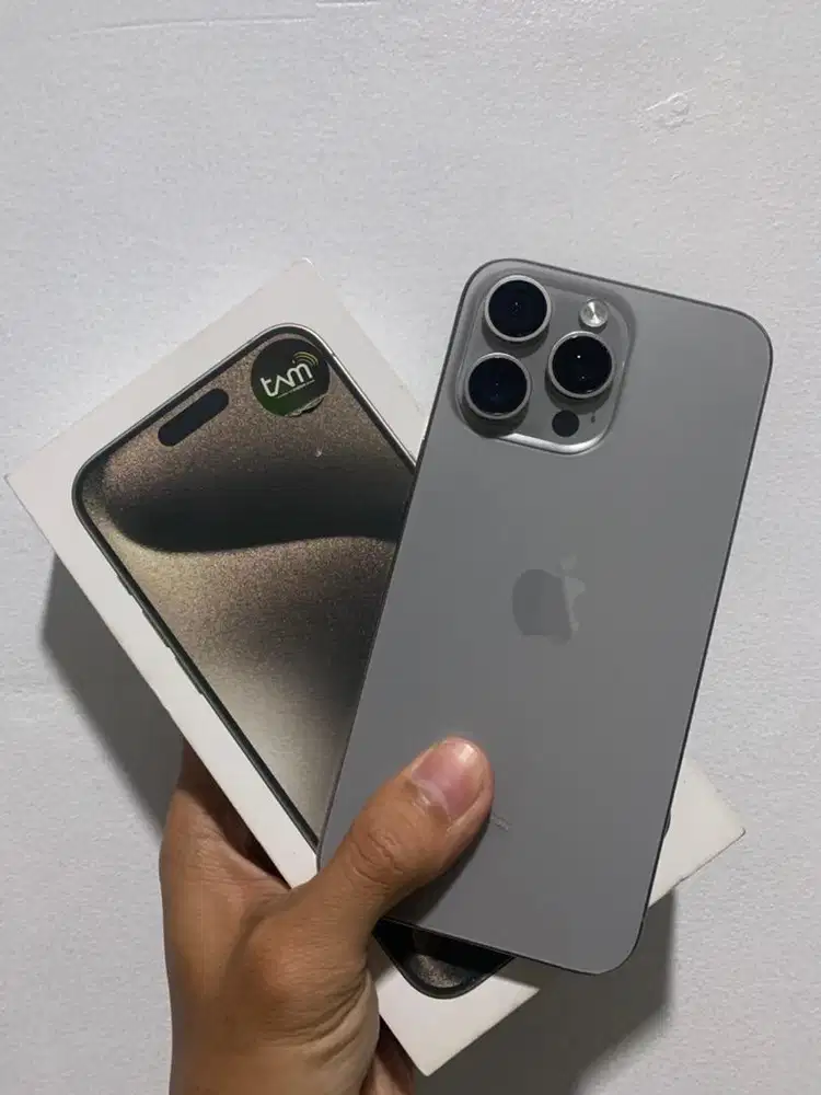 iphone 15 promax 256gb natural titanium resmi ibox